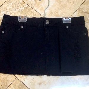 - Rue 21 distressed mini jean skirt